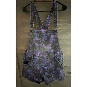 Blackheart Galaxy Print Shortalls Womens Size XL